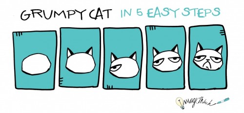How to Draw Grumpy Cat in 5 Easy Steps