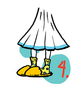 ImageThink's travel tip #4 illustrates wearing socks at the airport and easily removable shoes to cut down on time and increase comfort while going through security.