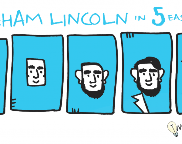 how to draw abe lincoln in 5 steps