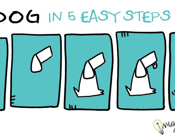 how to draw a dog in 5 steps