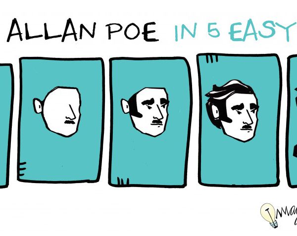 how to draw edgar allen poe in 5 steps