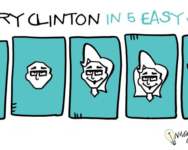 how to draw hillary clinton in 5 steps