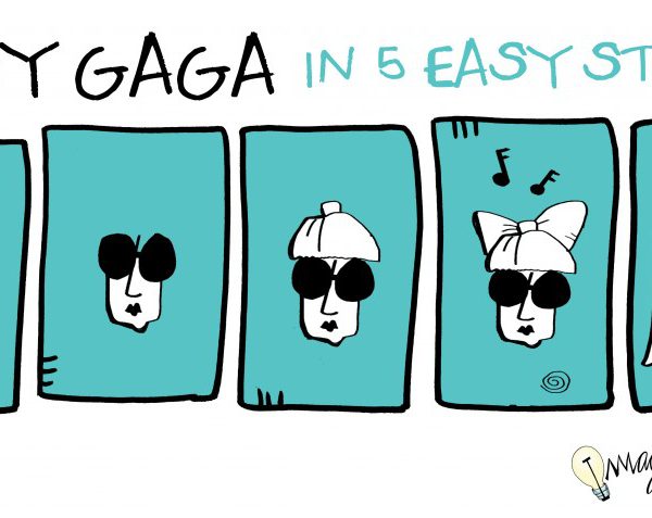 how to draw lady gaga in 5 steps
