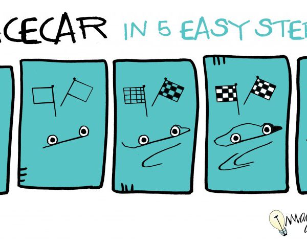 how to draw a race car in 5 steps