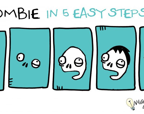 how to draw a zombie in 5 steps
