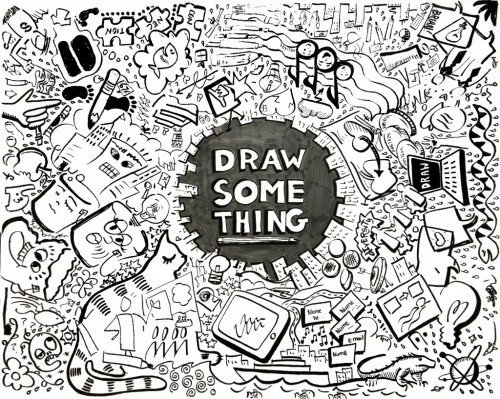 "DRAW SOMETHING" by ImageThinker, Virginia Montgomery, and fellow IFVP Graphic Recorders: Heather Martinez, Melinda Walker, Brian Tarallo, Anke Averdunk