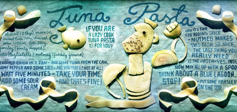 tuna pasta art