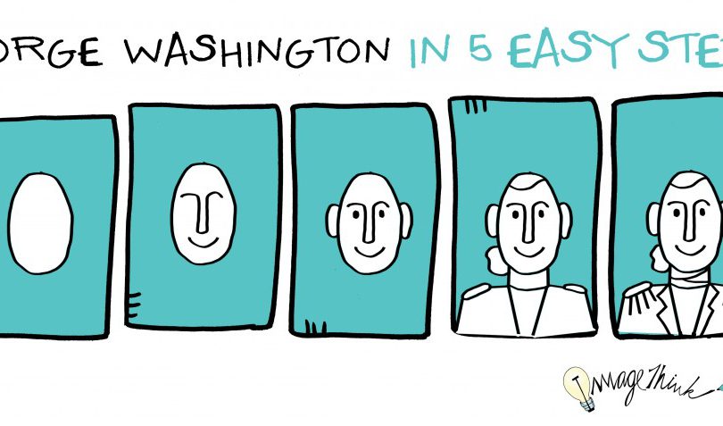 how to draw george washington in 5 steps