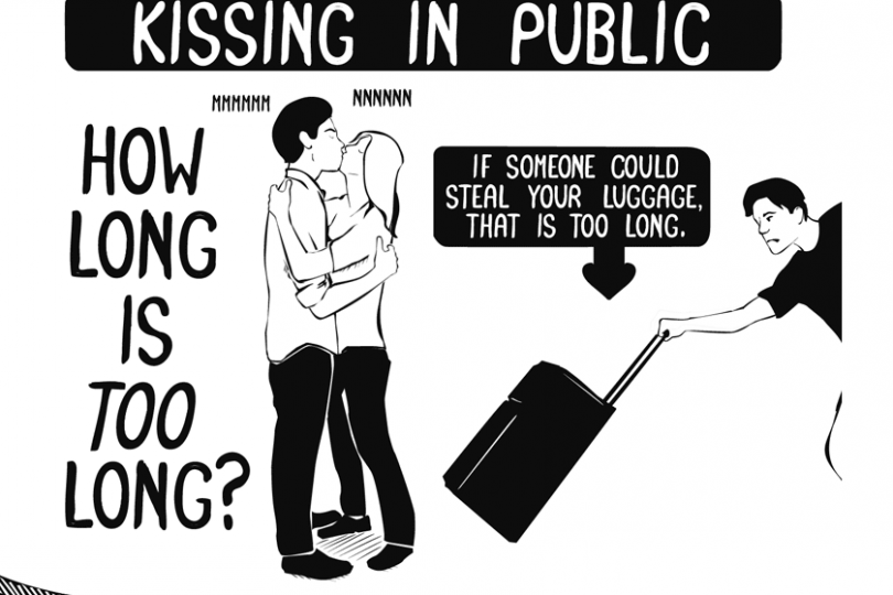 tips and etiquette for NYC - kissing in public
