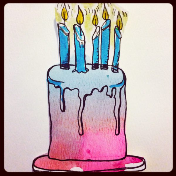 illustration of a birthday cake
