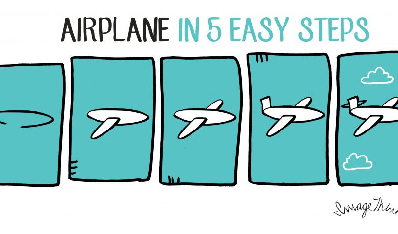 how to draw a plane in 5 steps