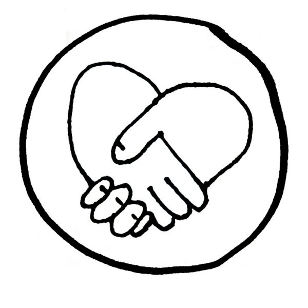 holding hands collaboration logo