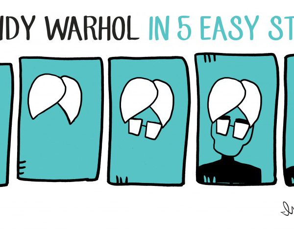 how to draw andy warhol in 5 steps