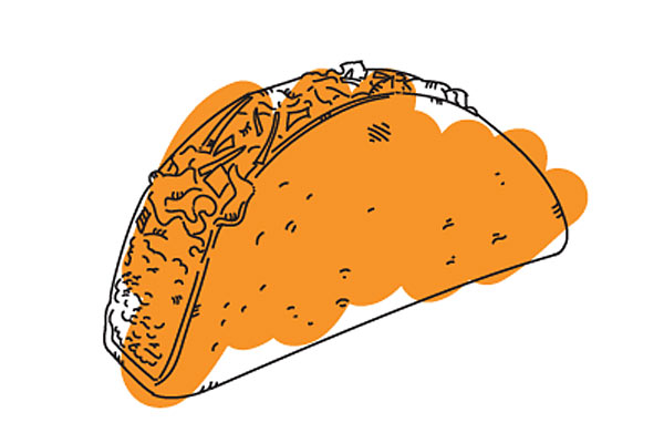 illustration of a taco