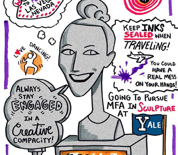 Visual bio of ImageThink team member Virginia