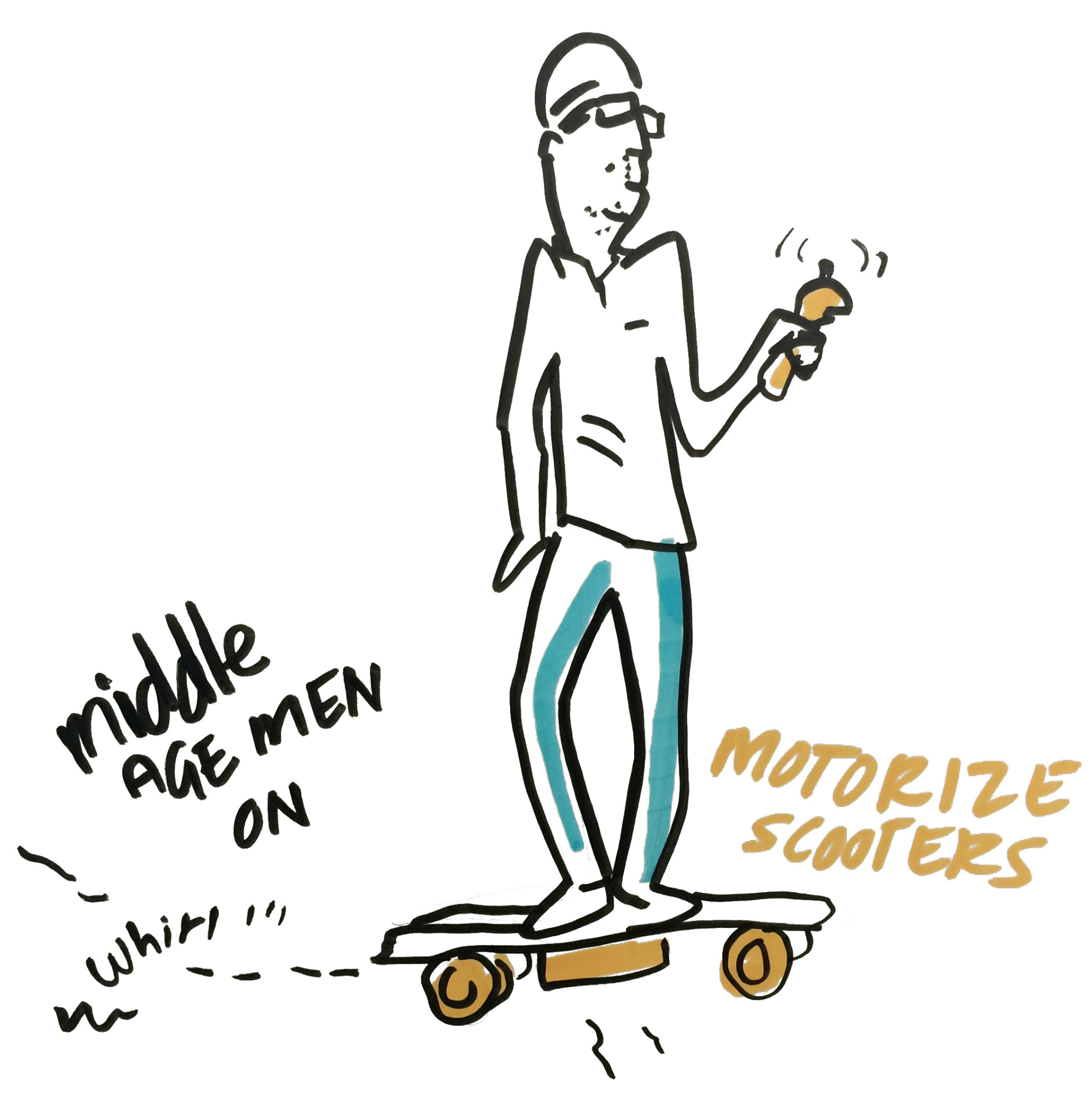 One of our favorite sights at SXSWi 2015 was all the middle aged men on motor scooters!