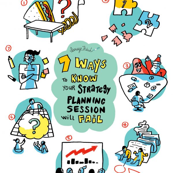 ImageThink supports strategy sessions through graphic recording and graphic facilitation, to spark discussion and help create actionable plans. Here are 7 ways to improve your brainstorming practices, brought to you by our team.