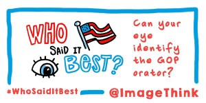 ImageThink GOP debate 2016 twitter graphic recording infographic