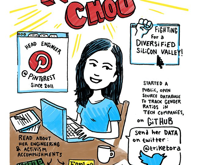Visual bio created for Tracy Chou