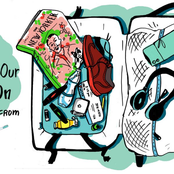 Illustration of carryon luggage - travel tips from ImageThink