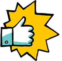 Graphic facilitation thumbs up