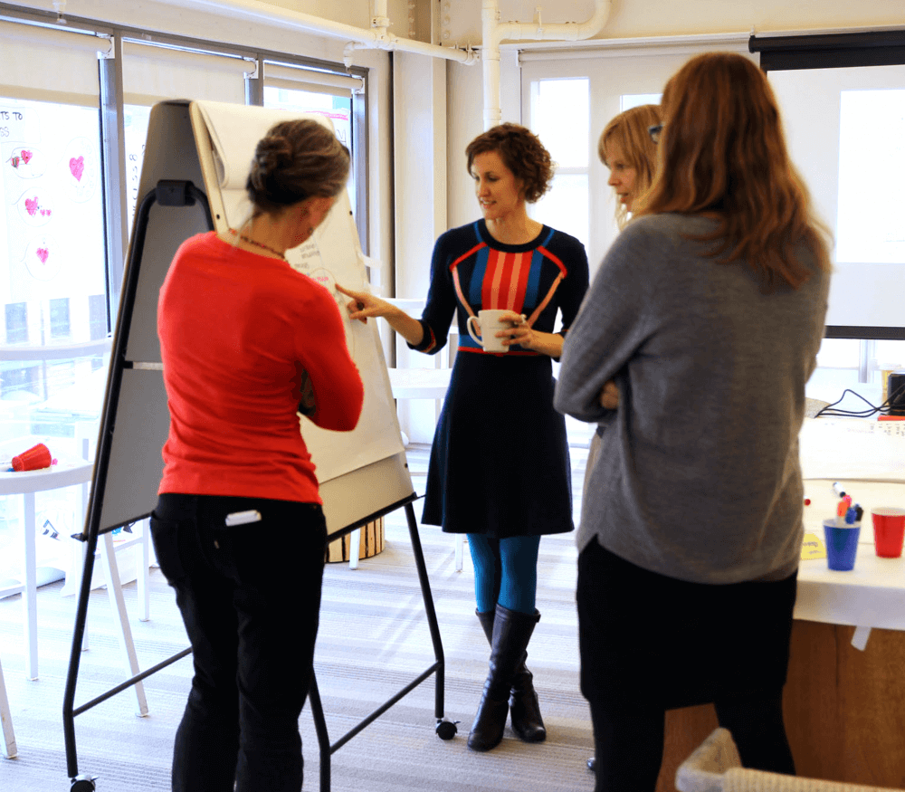 Nora Herting in a graphic facilitation workshop.