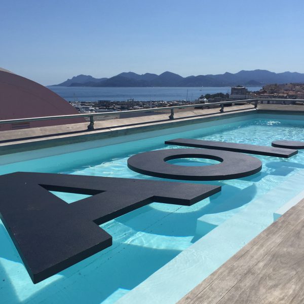 Image of AOL poolside.
