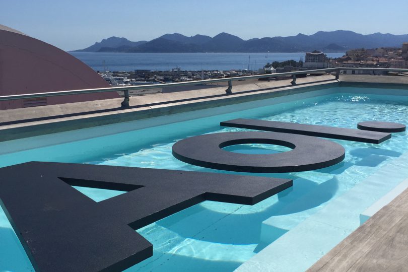 Image of AOL poolside.