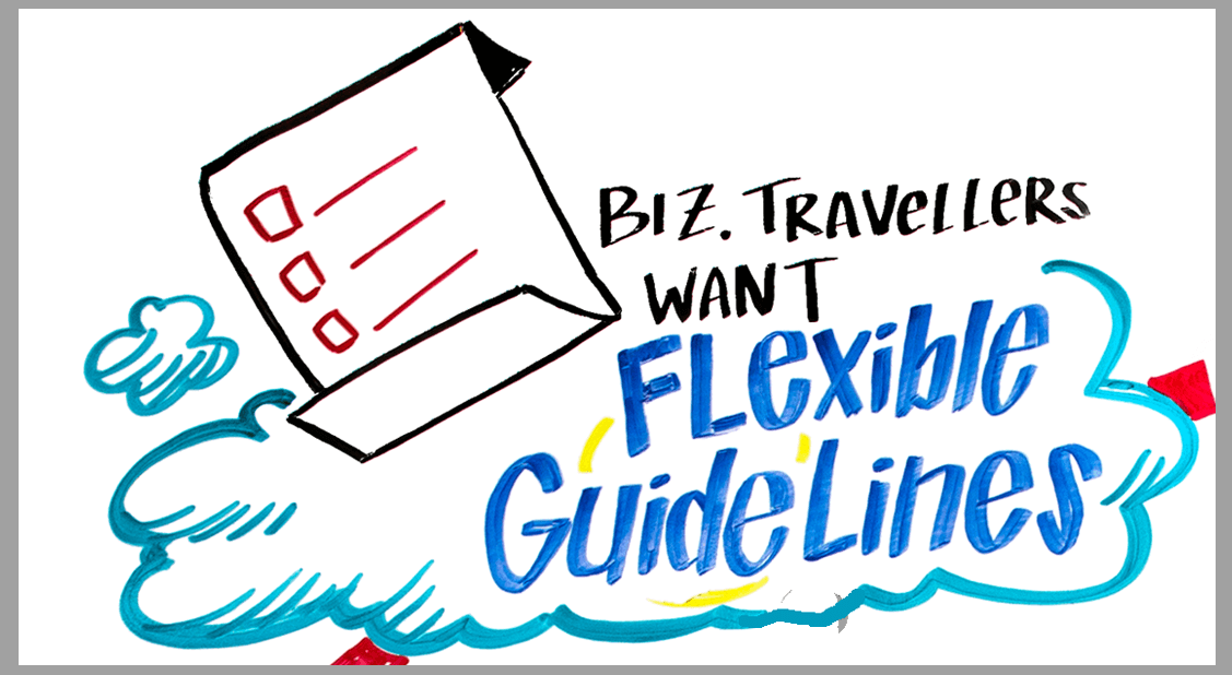 ImageThink captured business traveler trends at Amex's 2016 GBTA trade show booth, including the need for flexible guidelines.