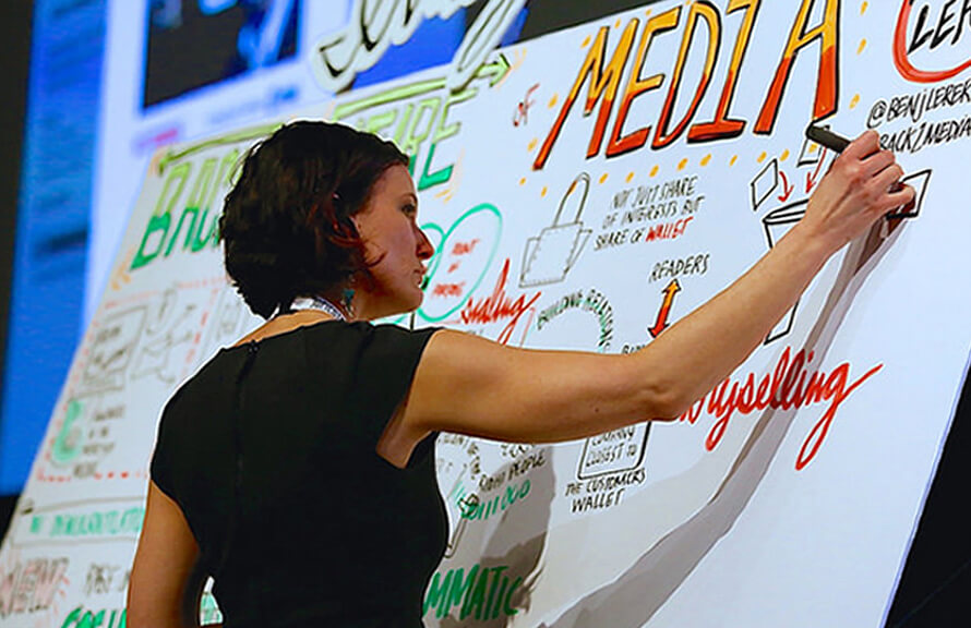 ImageThink co founder Heather Willems graphic records at SXSWi