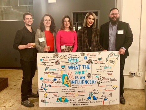 Panelists snapped a photo with their big ideas, memorialized in our graphic recording.