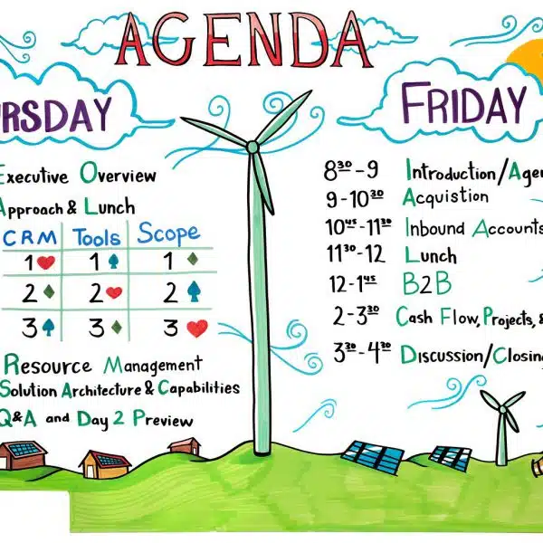 illustrated 2-day agenda