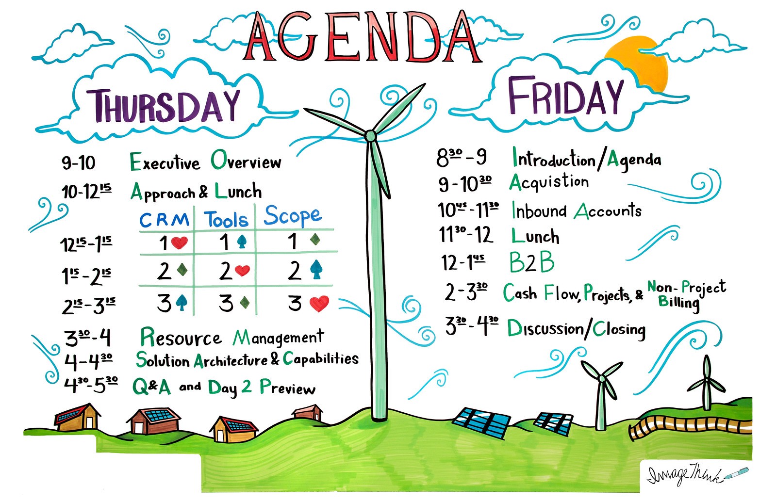 illustrated 2-day agenda