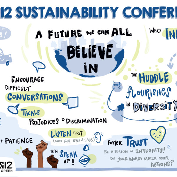 Graphic Recording of Coach Herm Edwards Panel at Pac-12 Sustainable Conference for a future we can all believe in