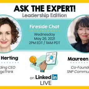 ImageThink founder Nora Herting and Maureen Taylor, of SNP Communications, on ASK THE EXPERT!