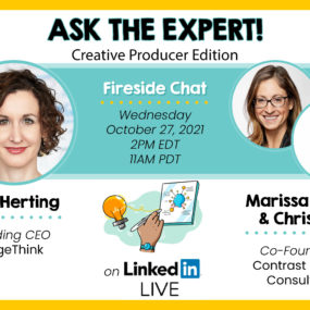 ImageThink founder Nora Herting with Marissa Ronca and Chris Linn, on ASK THE EXPERT!