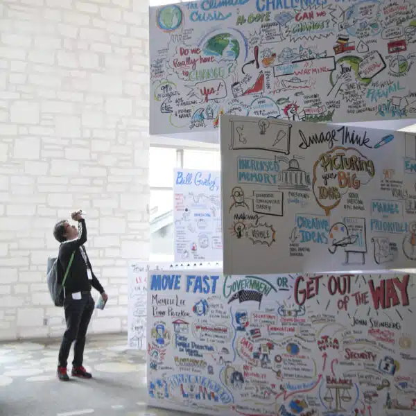 Align and engage commercial teams with graphic recording and strategic visualization services.