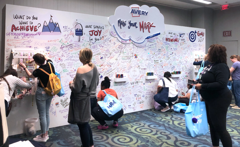 ImageThink social listening activation, sponsored by Avery, at Wild for Planners 2023