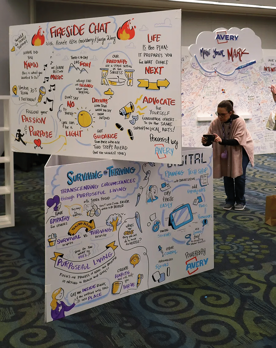 Help your team connect the dots and leave with lasting insights with graphic recording services.