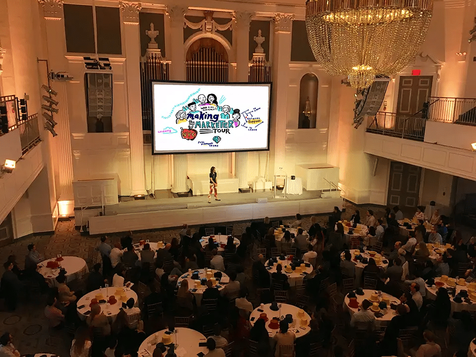 Completed graphic recording — a full visual map from a real client strategy session