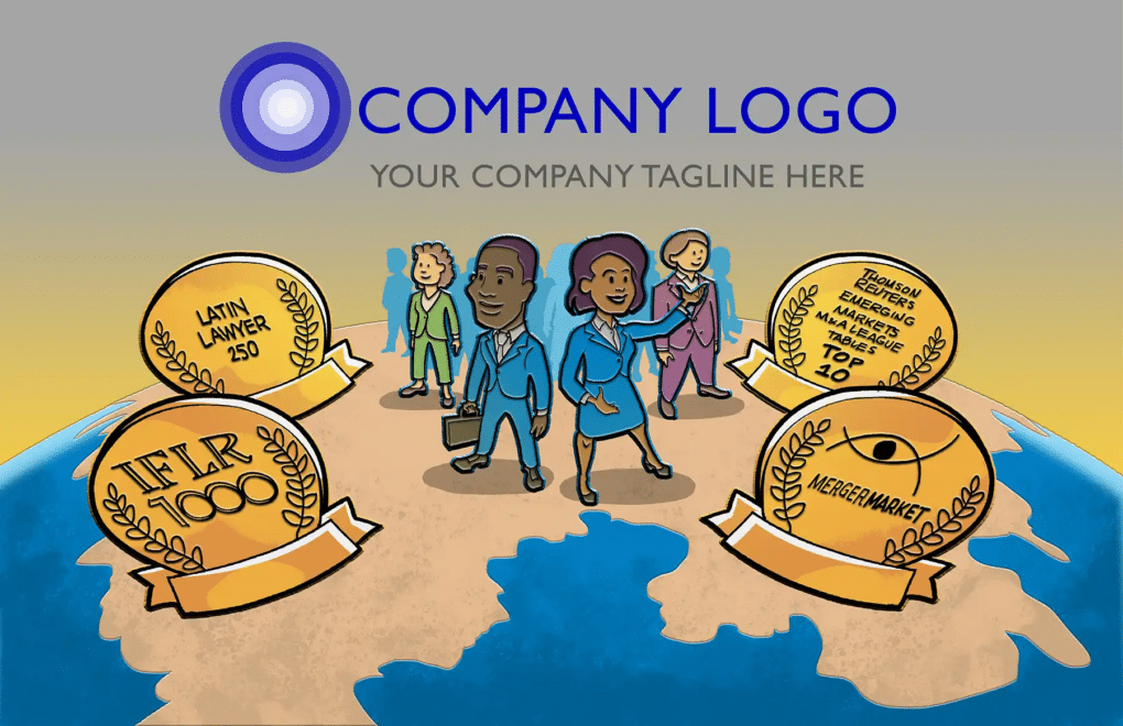 Visual press release layout featuring a company logo, key message, and graphic recording elements.