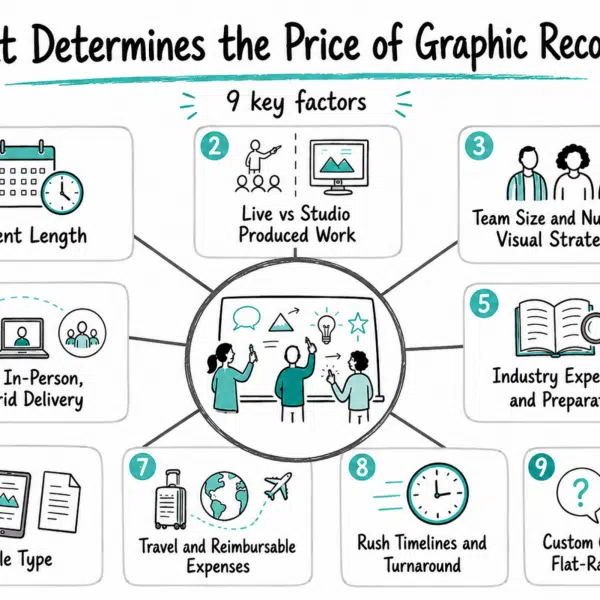 Learn key factors that determine the price of graphic recording.